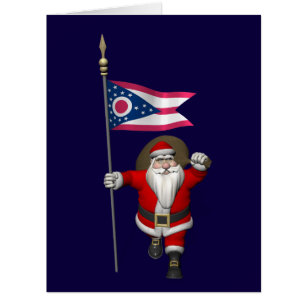 Cartão Papai Noel Com Alferes De Ohio