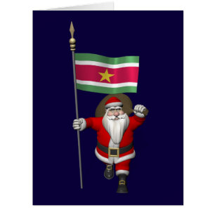 Cartão Papai Noel Com Alferes De Suriname