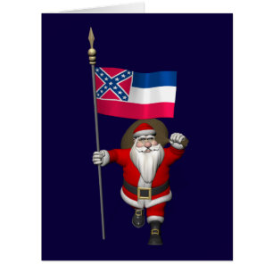 Cartão Papai Noel Com Alferes Do Mississippi