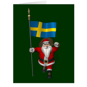 Cartão Papai Noel Com Suecia