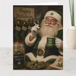 Cartão Papai Noel da Maconha