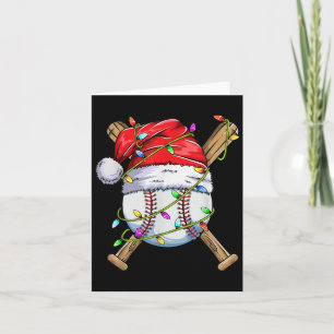 Cartão Papai noel de Design para Homens Baseball de Natal