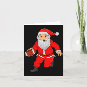 Cartão Papai Noel de Natal Jogando Futebol Xmas Srts Dive