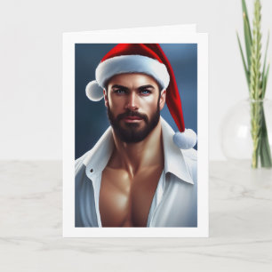 Cartão Papai Noel de Natal Quente