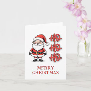 Cartão Papai Noel Divertido Natal Ho Ho Ho