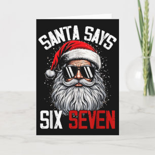 Cartão Papai Noel Diz Seis Sete 67 Geração Z Alpha Meme G