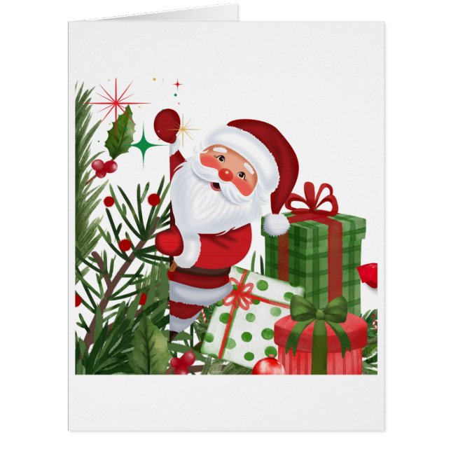 Cartão Papai Noel do Natal (Frente)