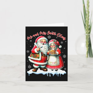 Cartão Papai Noel e Mamãe Noel Natal Casal Coordenado