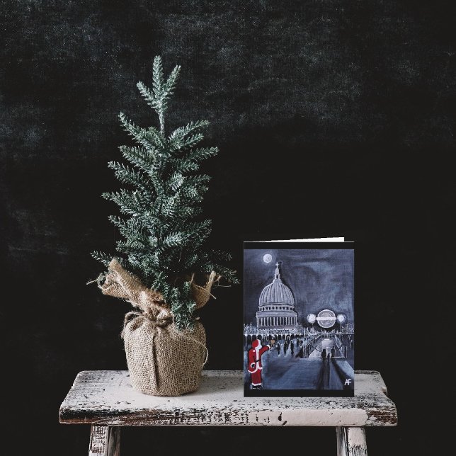 Cartão Papai Noel em Londres Pintura de Alfred Fox (Criador carregado)