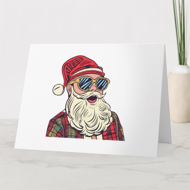 Cartão Papai Noel - Engraçado (Frente)