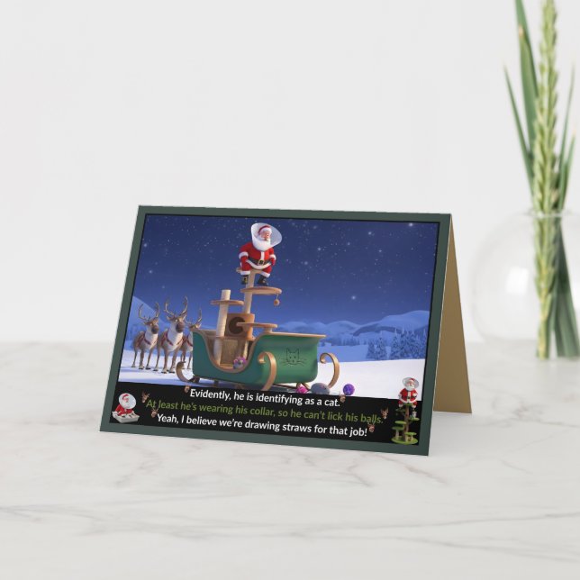 Cartão Papai Noel engraçado (Frente)
