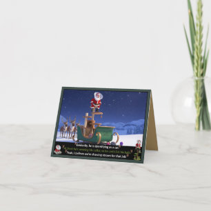 Cartão Papai Noel engraçado
