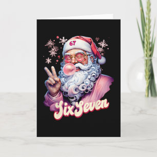 Cartão Papai Noel Engraçado Diz Seis Sete Natal 67 Meme X