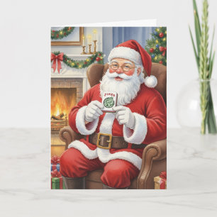 Cartão Papai Noel Engraçado Personalizado Traga-me um Cor