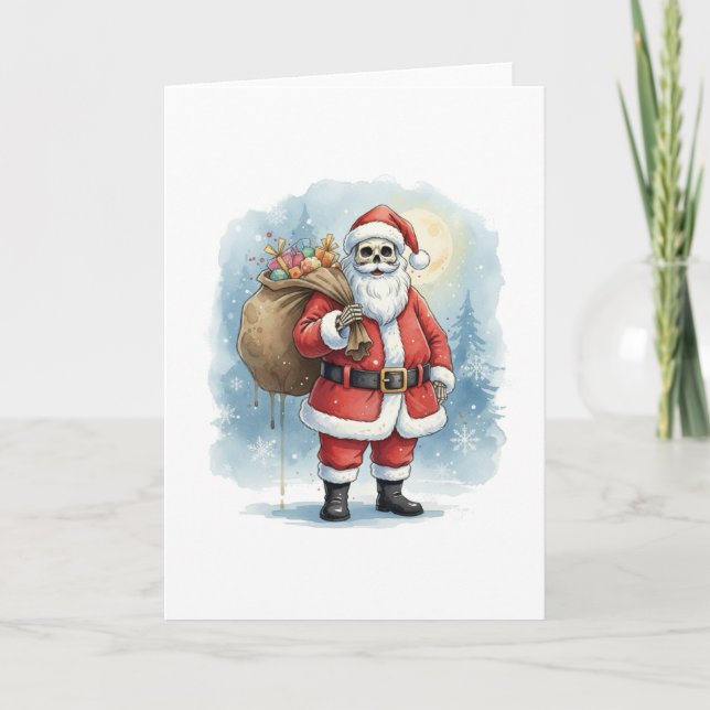 Cartão Papai Noel Esqueleto (Frente)