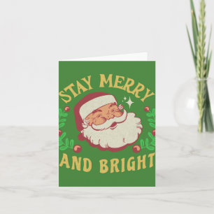 Cartão Papai Noel - Fique Alegre E Brilhante