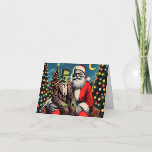 Cartão Papai Noel Frankenstein 