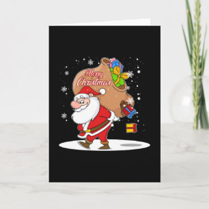 Cartão Papai Noel Geek Natal Legal Ideia de Presente Dive