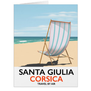 Cartão Papai noel Giulia Corsica "viagem por ar" poster d
