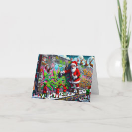 Cartão Papai Noel Grafite Malfeito