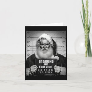 Cartão Papai Noel Invadindo Entrando Caneca Engraçada Nat