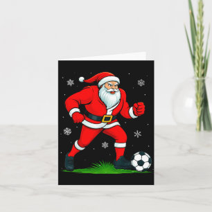 Cartão Papai Noel Jogando Futebol Natal Engraçado Futebol
