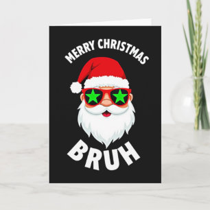 Cartão Papai Noel Legal Cara Meme Carta de Natal Engraçad