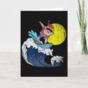 Cartão Papai Noel Legal Dabbing Surfando Natal Divertido