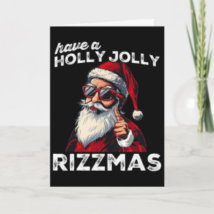 Cartão Papai Noel miando Meme engraçado do Papai Noel Riz