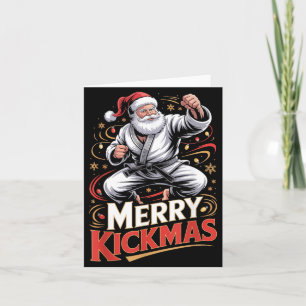 Cartão Papai Noel MMA Karate Feliz Chutemais Natal Feio J