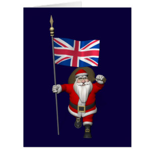 Cartão Papai Noel que visita Reino Unido Reino Unido