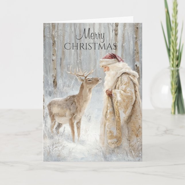 Cartão Papai Noel Rústico Natal  (Frente)