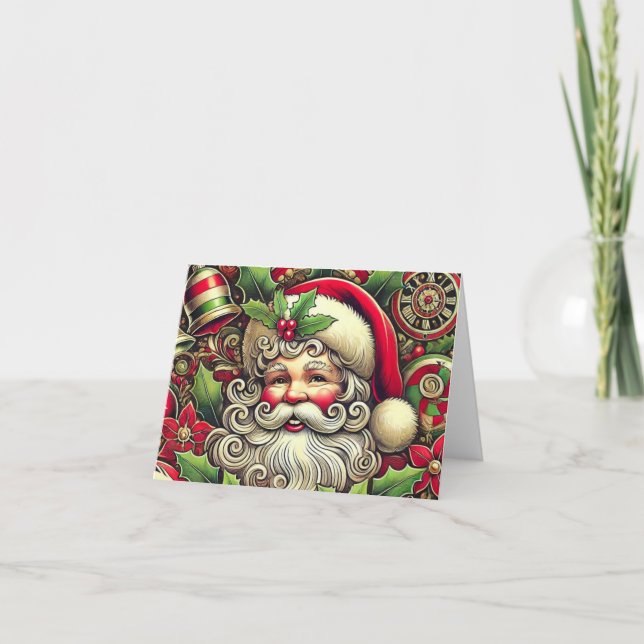 Cartão Papai Noel Vintage (Frente)