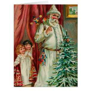 Cartão Papai Noel Vintage