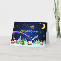 Papai Noel Voador com Lua Crescente