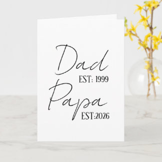 Cartão Papai & Papai EST Personalizado | Novo Presente pa