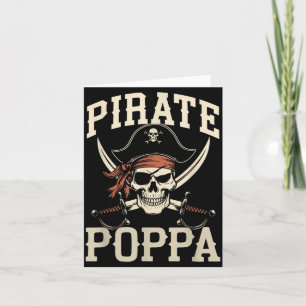 Cartão Papai Pirata Capitão Engraçado de Halloween Combin