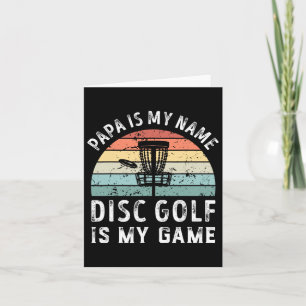 Cartão Papai Retro Divertido Disc Golf É Meu Jogo Dia dos