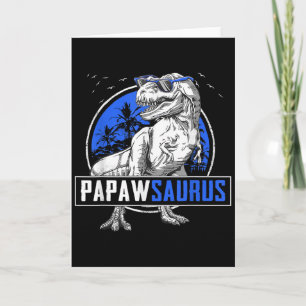 Cartão Papai Saurus T-rex Papai Saurus Família de Dinossa