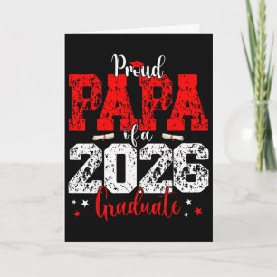 Cartão Papai Sênior 2026 Orgulhoso Papai De Um Aluno Da T