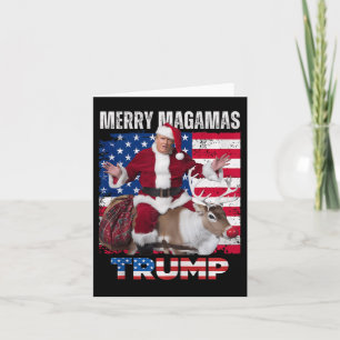 Cartão Papais noeis Atropelam o Natal Humor Engraçado Tan