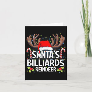 Cartão Papais noeis Billiards Reindeer Christmas Pajama