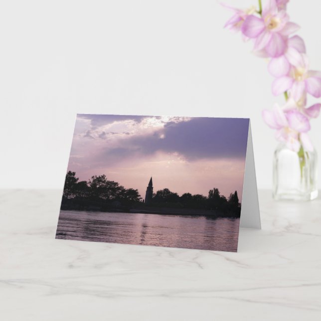 Cartão Papais noeis Caterina Monastery Bell Tower, Mazzor (Orquídea)