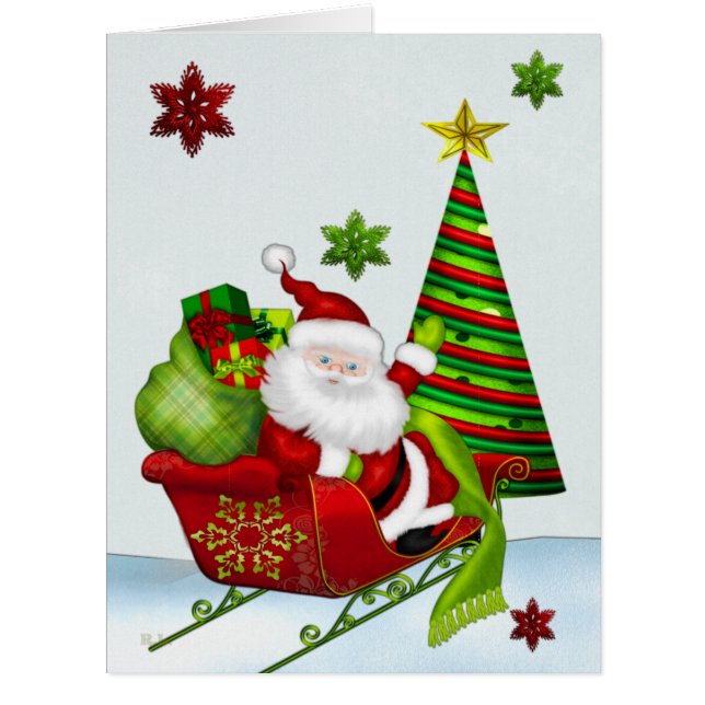 Cartão Papais noeis Clássicos Cute Susceptíveis TODOS OS  (Frente)