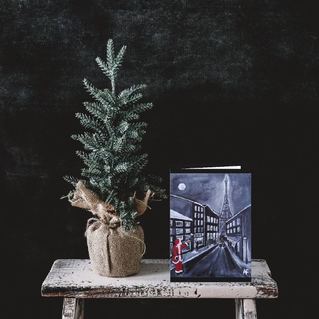 Cartão Papais noeis da Pintura em Paris por Alfred Fox (Criador carregado)