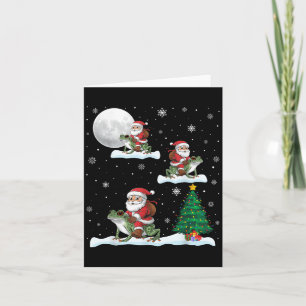 Cartão Papais noeis De Árvores De Iluminação Xmas Que And