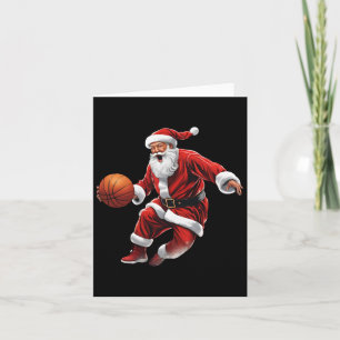 Cartão Papais noeis de basquete Slam Dunk Ugly Natal