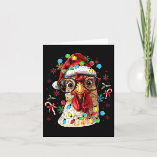 Cartão Papais noeis De Frango À Lua De Natal Engraçado Ár