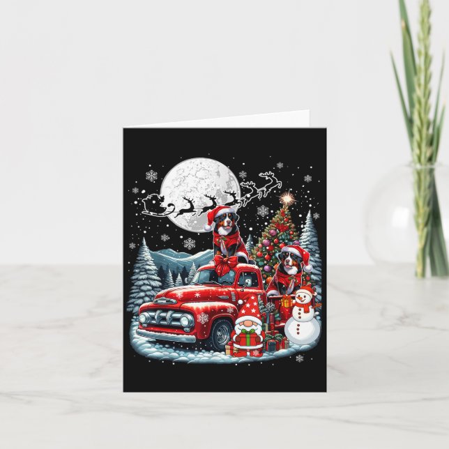 Cartão Papais noeis De Gnome Do Grupo Xmas Entlebucher Mo (Frente)