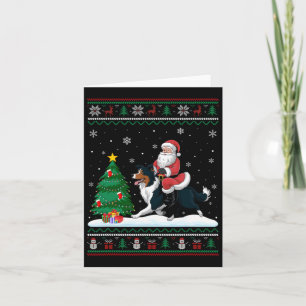 Cartão Papais noeis de Luzes de Árvore de Natal Feias And